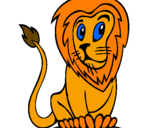 Desenho Leão pintado por leão