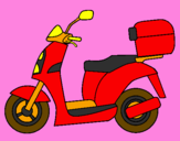Desenho Ciclomotor pintado por bertha.