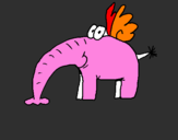 Desenho Elefante com asas pintado por henrique