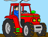 Desenho Tractor em funcionamento pintado por Gregório