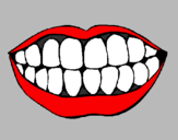 Desenho Boca e dentes pintado por Isabela