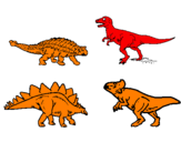 Desenho Dinossauros de terra pintado por edmar