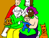 Desenho Família pintado por ivonete