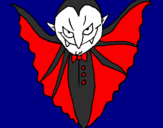 Desenho Vampiro aterrorizador pintado por MC