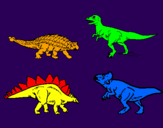 Desenho Dinossauros de terra pintado por tiggas