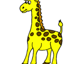 Desenho Girafa pintado por vivi