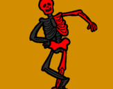 Desenho Esqueleto contente pintado por VITUZIIIN