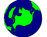 Desenho Planeta terra pintado por gabriel