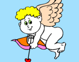 Desenho Cupido pintado por stéfany