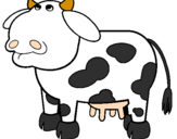 Desenho Vaca pensativa pintado por maria eduarda