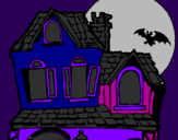 Desenho Casa do mistério pintado por isabella bela