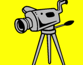Desenho Câmera de cinema pintado por layene