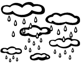 Desenho Chuvoso pintado por chuva