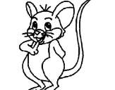 Desenho Rato pintado por Angela