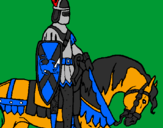 Desenho Cavaleiro a cavalo pintado por dsvi