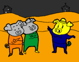 Desenho Os três porquinhos 5 pintado por frederico augusto