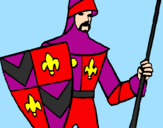 Desenho Cavaleiro da corte pintado por joao marcos