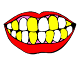 Desenho Boca e dentes pintado por helen