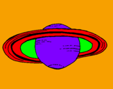 Desenho Saturno pintado por thainá´zinha gatona huiii