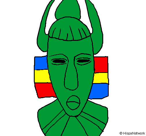 Desenho Máscara africana pintado por Mascara