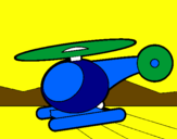 Desenho Helicoptero pequeno pintado por joao marcos