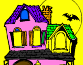 Desenho Casa do mistério pintado por  jg fr vs po iu hyunbg xz