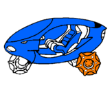 Desenho Moto espacial pintado por sherk