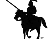 Desenho Jóquei a cavalo pintado por cavaleiro