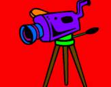 Desenho Câmera de cinema pintado por clara
