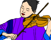 Desenho Violinista pintado por lindsey