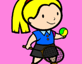 Desenho Rapariga tenista pintado por leticia