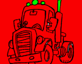 Desenho Tractor pintado por Miguel