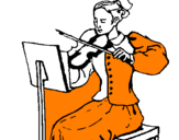 Desenho Dama violinista pintado por 112