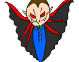 Desenho Vampiro aterrorizador pintado por miguel
