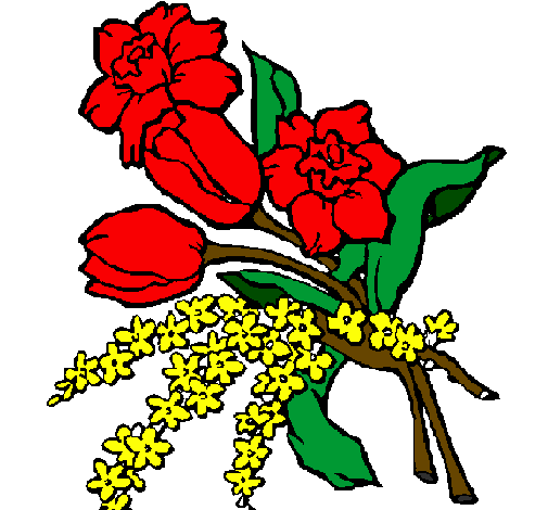 Desenho Ramo de flores pintado por Uilson