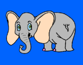 Desenho Elefante pequeno pintado por mariana