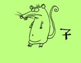 Desenho Rato pintado por Guça