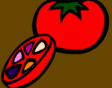 Desenho Tomate pintado por bruninha