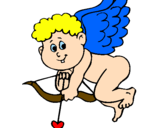 Desenho Cupido pintado por sao