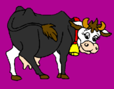 Desenho Vaca pintado por Florinha