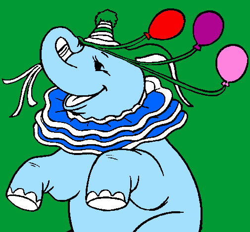 Elefante com 3 balões