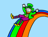 Desenho Duende no arco-íris pintado por joaõ ricardo c f
