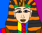 Desenho Tutankamon pintado por teu  ;ana ;