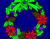 Desenho Coroa de flores natalícias pintado por Tamires