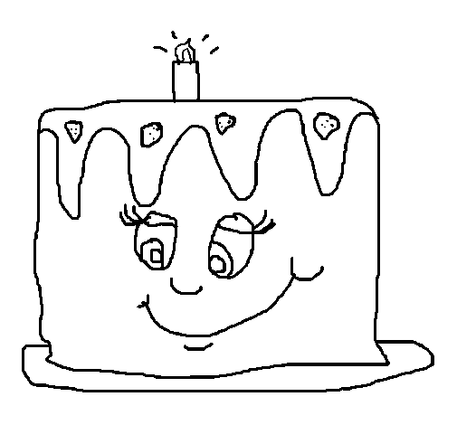 Como desenhar um bolo de aniversário FACIL passo a passo para
