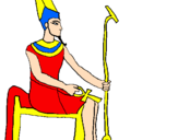 Desenho Amon pintado por lucas