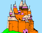 Desenho Castelo medieval pintado por carla
