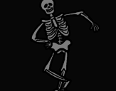 Desenho Esqueleto contente pintado por jake