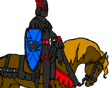Desenho Cavaleiro a cavalo pintado por yy