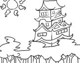 Desenho Casa japonesa pintado por japao